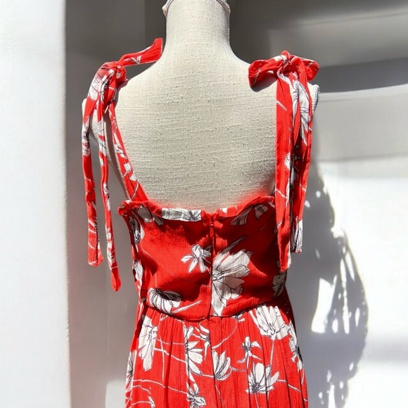 🌻Jason Wu Collective Tie Shoulder Midi Dress Size 14 - Picture 9 of 11